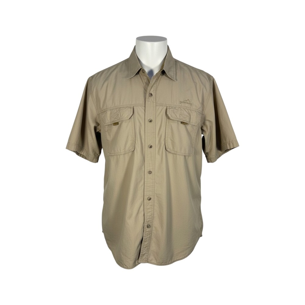 Eddie Bauer Short Sleeve Shirt XL Beige